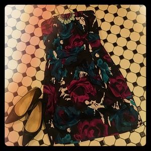 Strapless floral dress